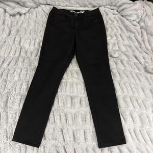 Seven7 Jeans Womens 6 Skinny Black High Rise Stretch Denim Embroidered Pockets